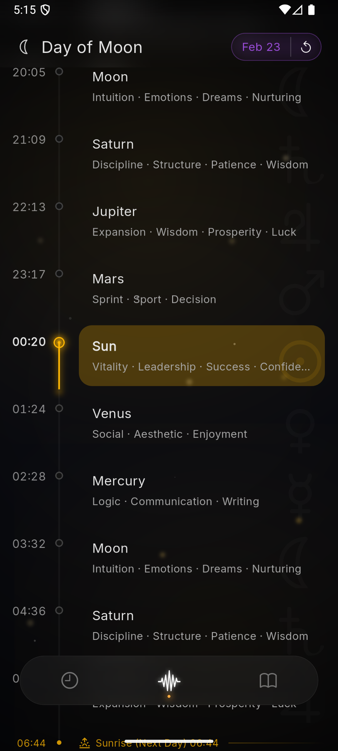 Flux Timeline Interface